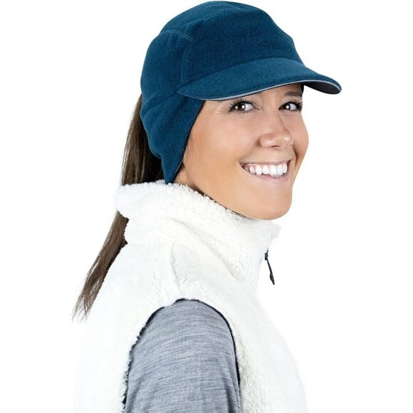 Women\'s Heather Indigo/teal Trailblazer Reflective Ponytail Hole Winter Hats main image 5